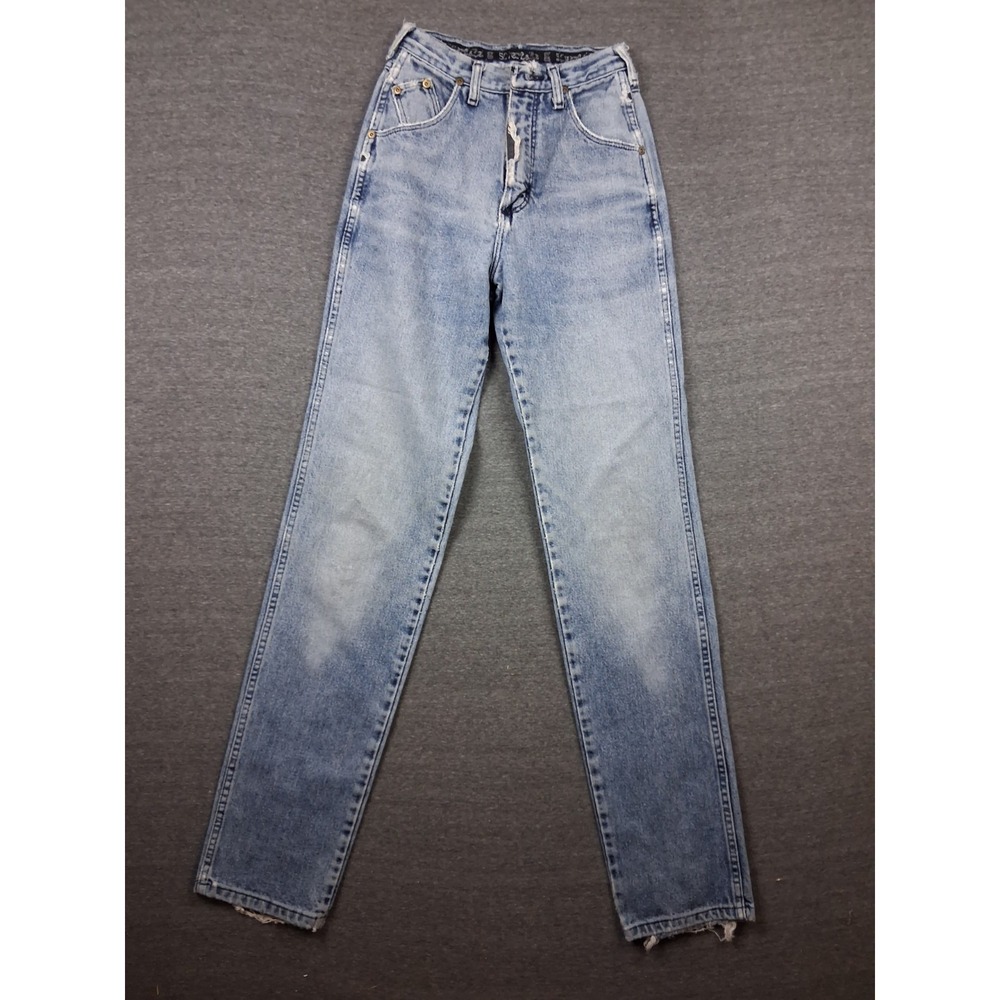 VTG Wrangler Womens Jeans 4 x 36 Blue Denim VTG USA Bareback 90s Rodeo Tall